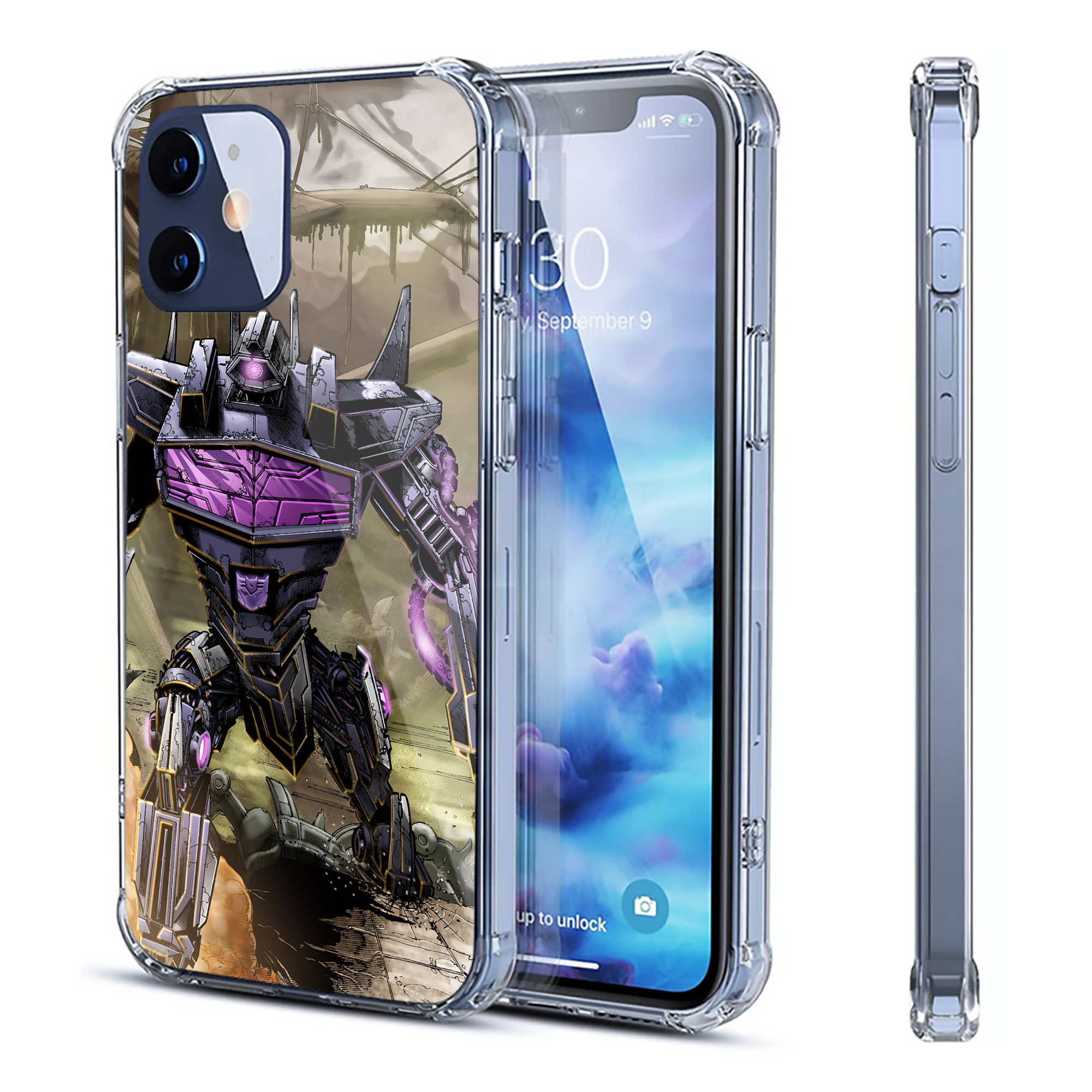 （画像用） Transformers トランスフォーマー 【iPhone 12シリーズ対応】透明スマホケース（クリアソフトケース）
